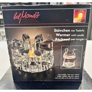Vintage Bel Mondo glass tea light coffee pot warmer-West Germany